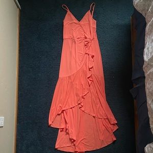 Coral High Low Venus Dress